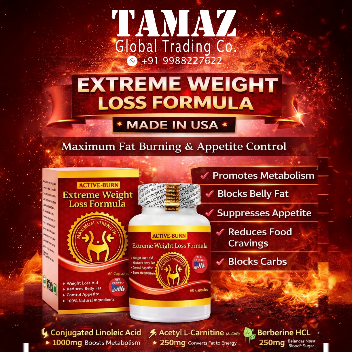 Active Burn Extreme Weight Loss Formula 60 Capsules