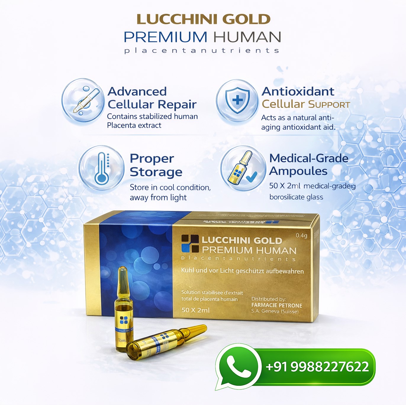 Lucchini Gold Premium Human Placenta Injection