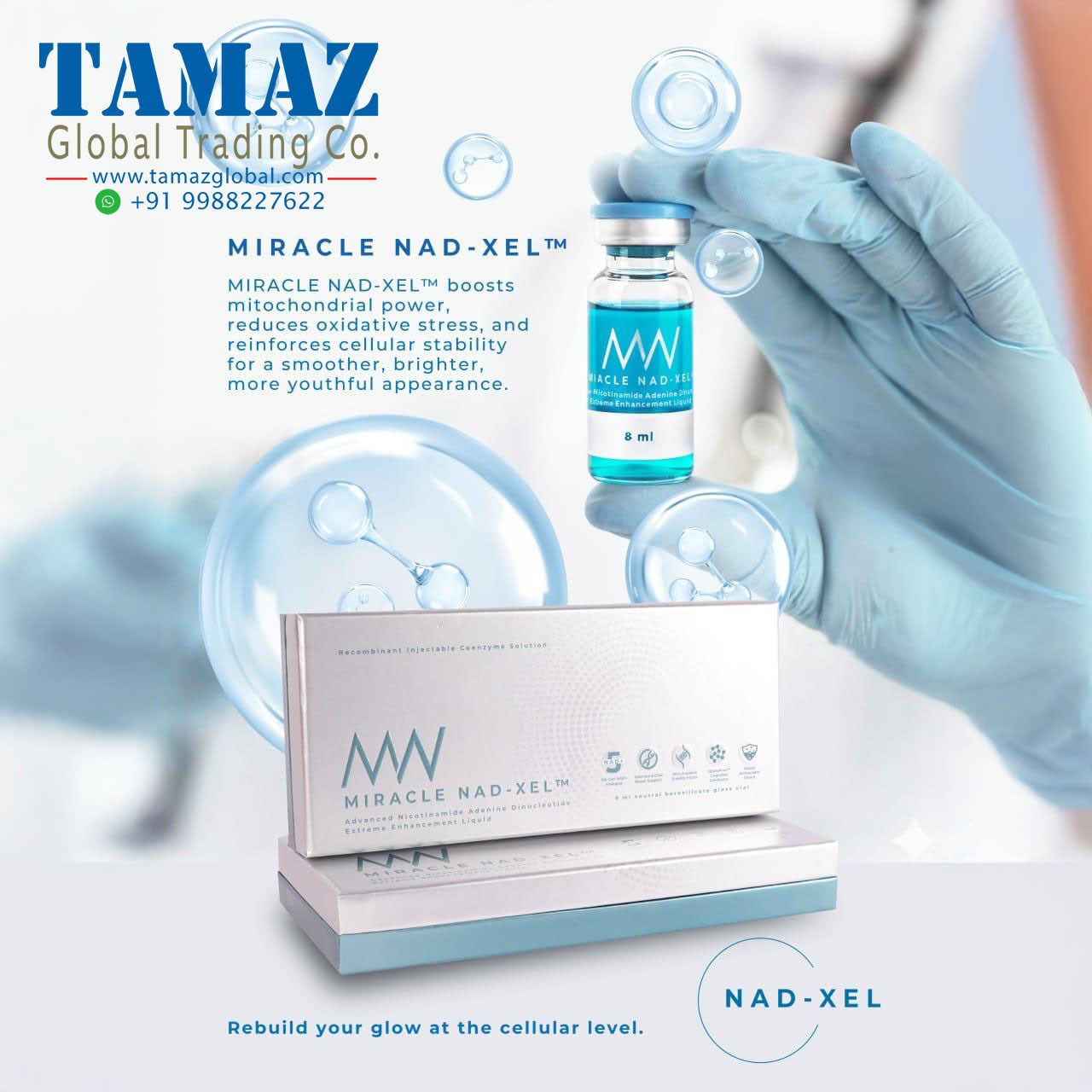 Miracle NAD-XEL NAD+ Injection Advanced NAD Plus Cellular Enhancement Therapy