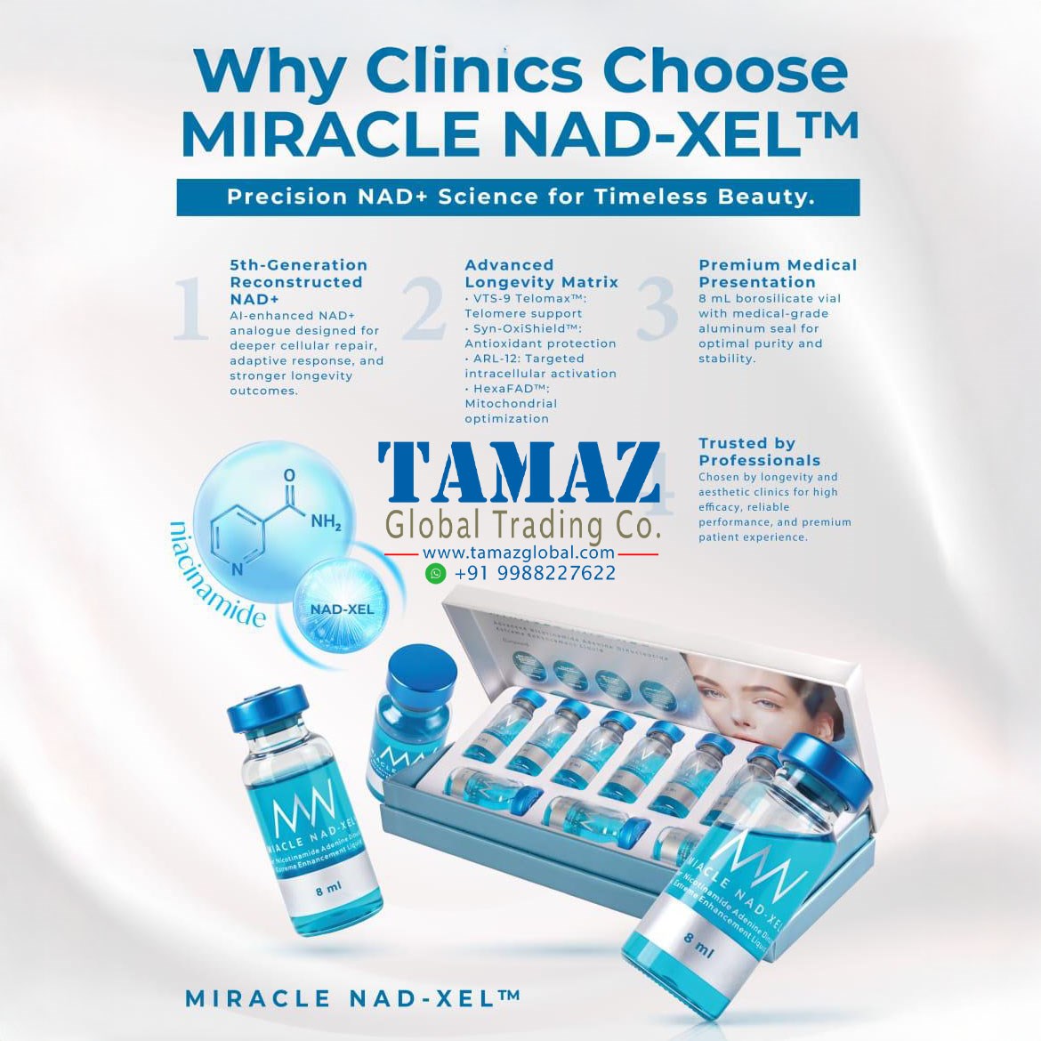 Miracle NAD-XEL NAD+ Injection Advanced NAD Plus Cellular Enhancement Therapy