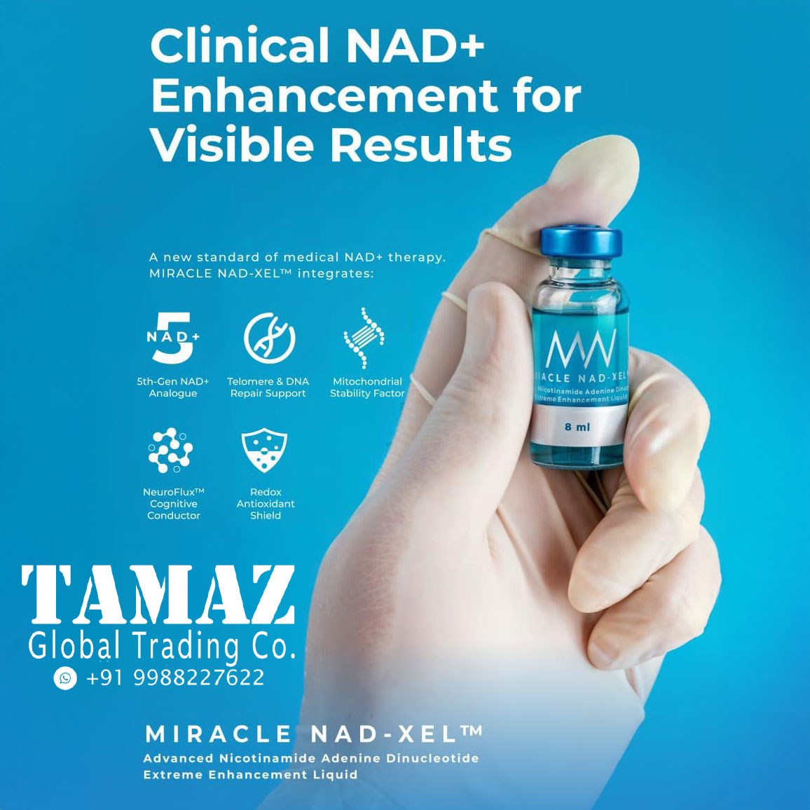 Miracle NAD-XEL NAD+ Injection Advanced NAD Plus Cellular Enhancement Therapy
