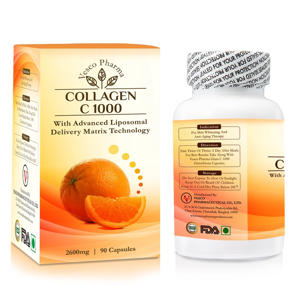 Vesco Pharma Collagen C 1000 Collagen & Vitamin C Capsules