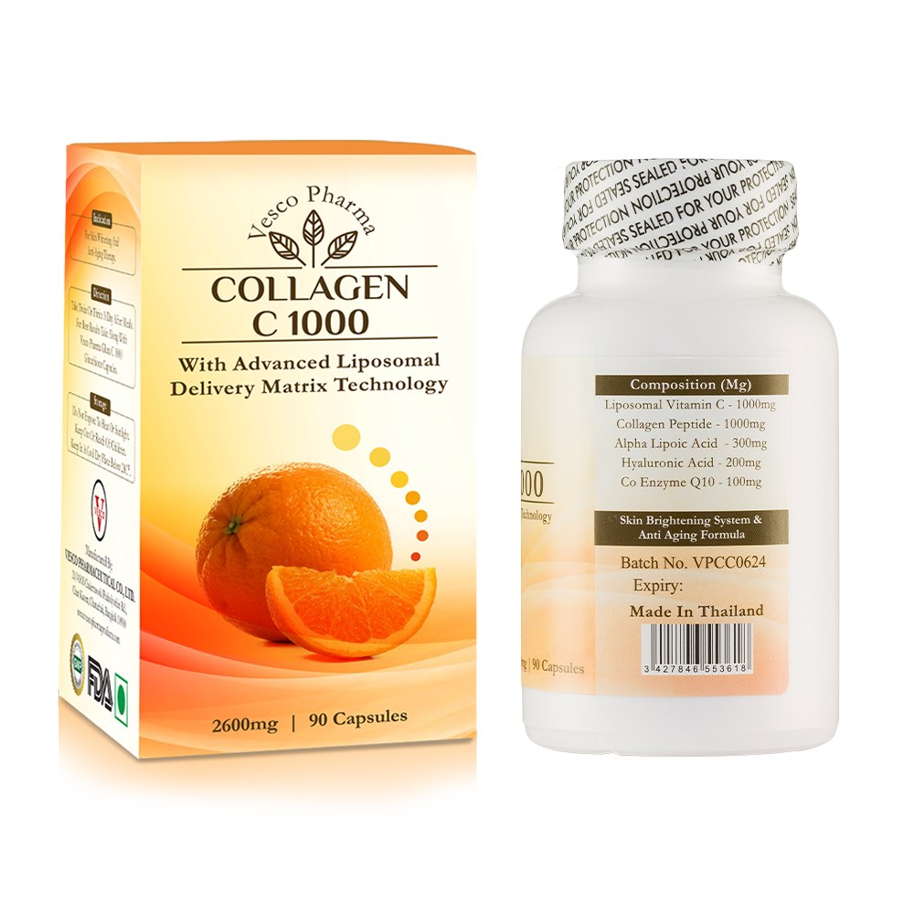 Vesco Pharma Collagen C 1000 Collagen & Vitamin C Capsules