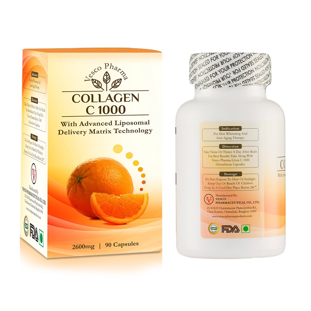 Vesco Pharma Collagen C 1000 Collagen & Vitamin C Capsules