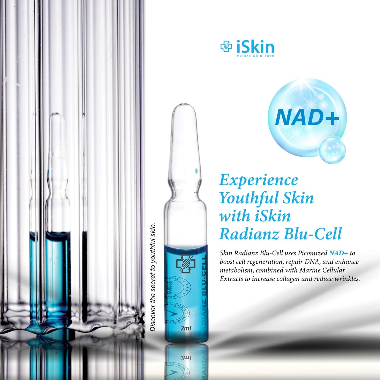  iSkin Radianz Blu Cell With NAD+ Glutathione Injection